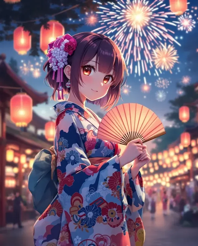 夏日祭典的浴衣少女 - 羞羞漫画免费同人作品