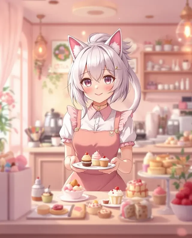 甜品店的猫耳店员 - 羞羞漫画免费同人作品